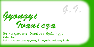 gyongyi ivanicza business card